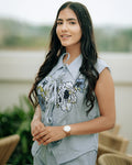 Knotted Floral Shorts Set - vanshika&sakshi