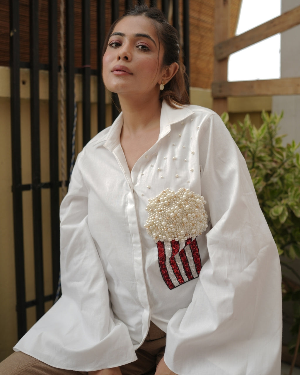 Playful Popcorn Shirt - vanshika&sakshi