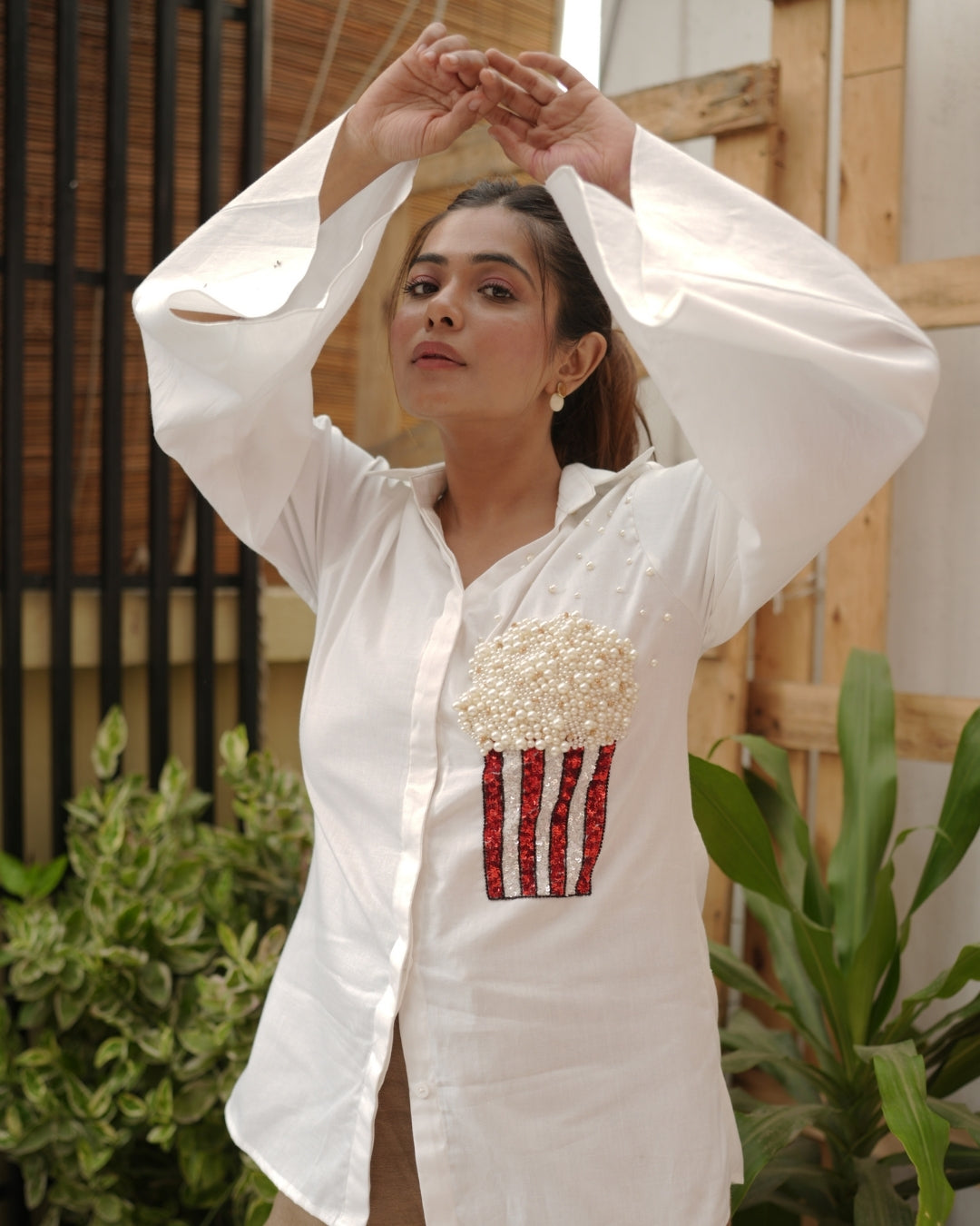 Playful Popcorn Shirt - vanshika&sakshi