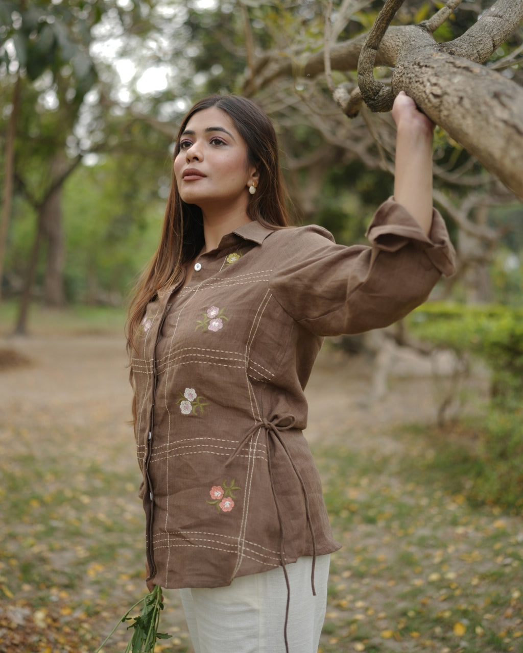 Petal Grid shirt - vanshika&sakshi