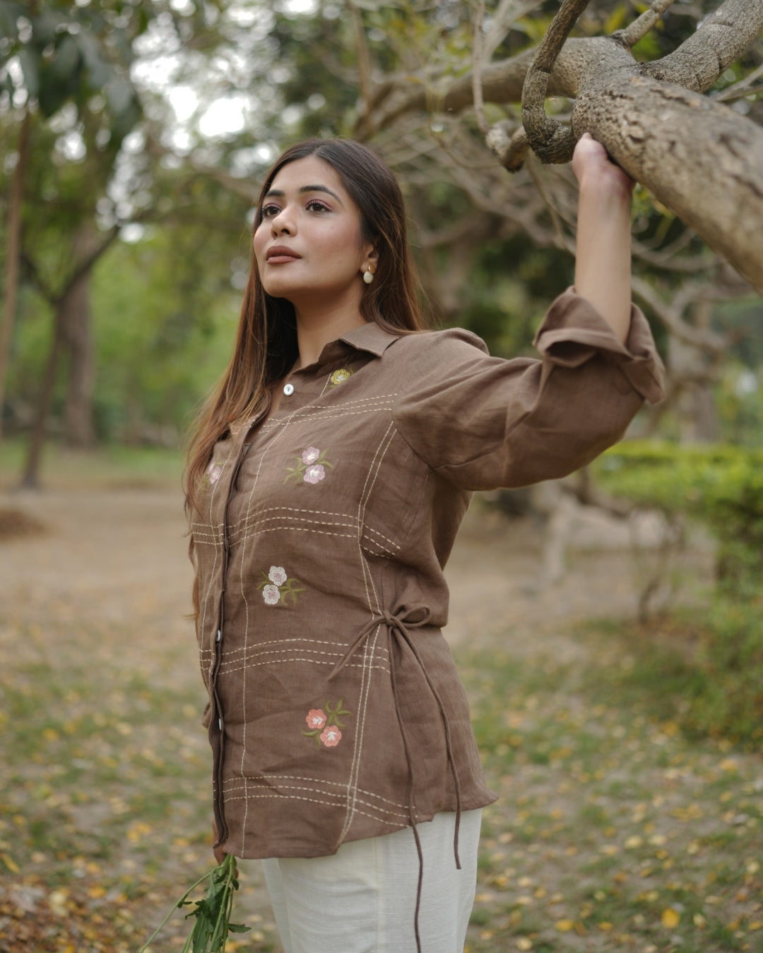 Petal Grid shirt - vanshika&sakshi