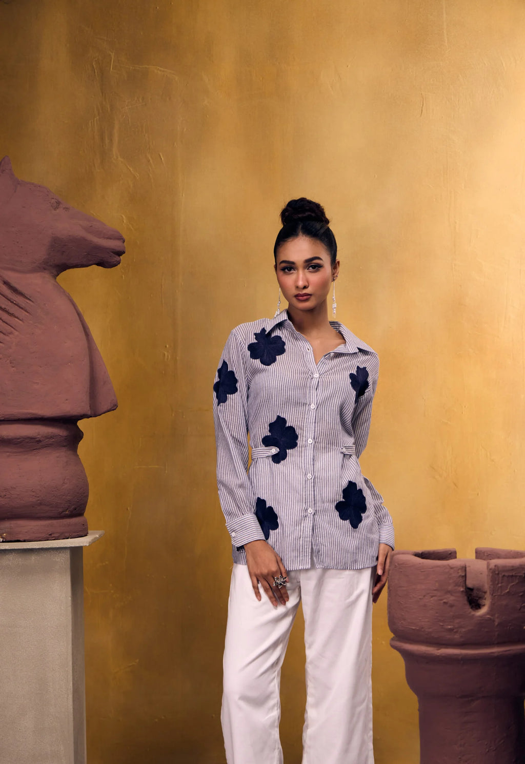 Stria Flora Shirt - vanshika&sakshi