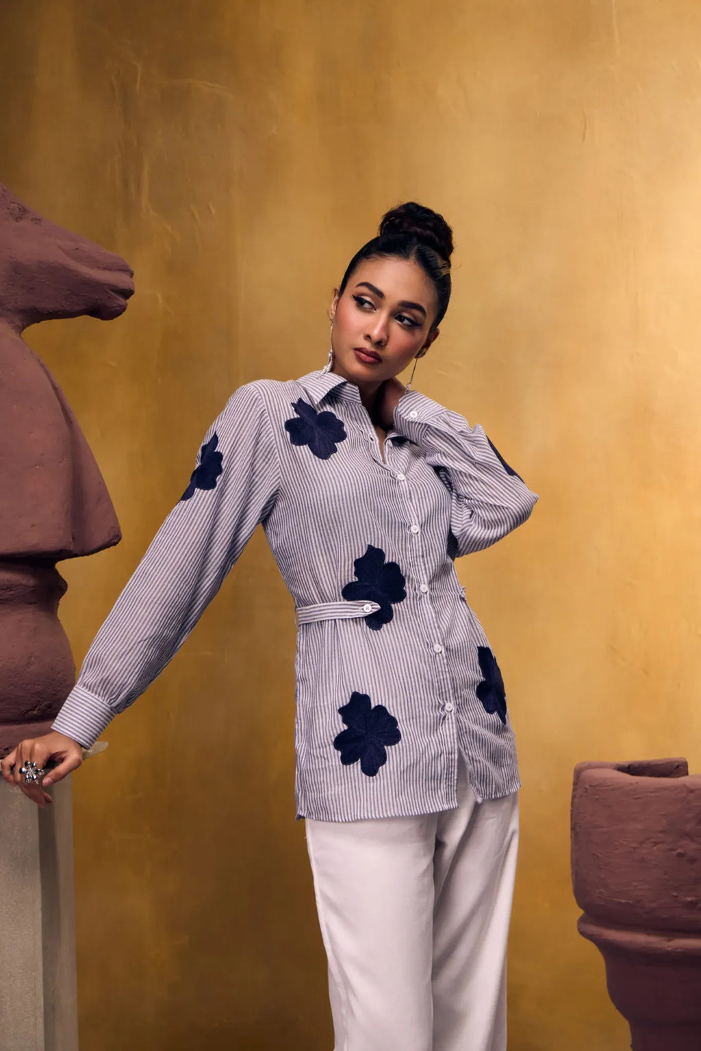 Stria Flora Shirt - vanshika&sakshi