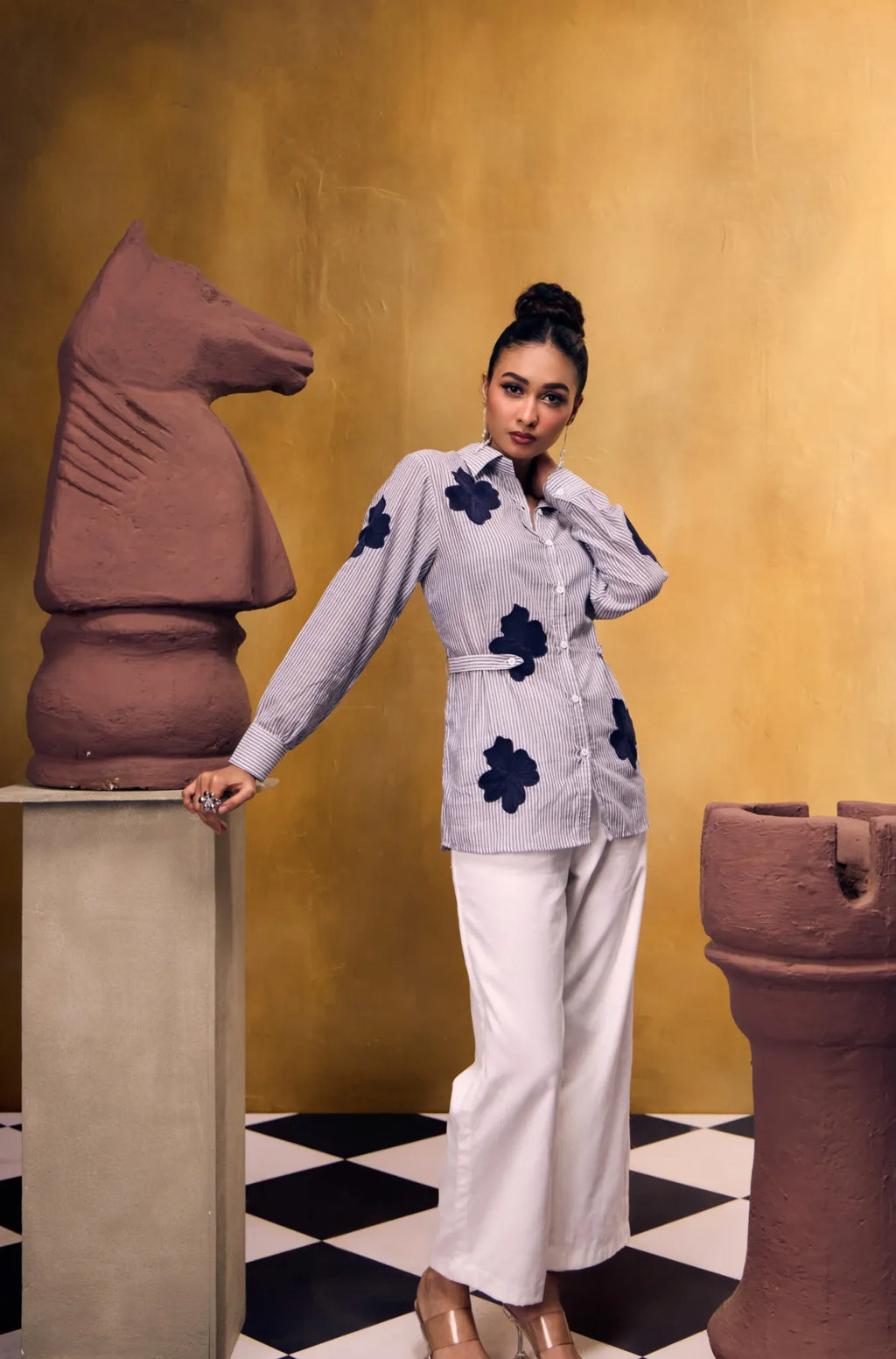 Stria Flora Shirt - vanshika&sakshi