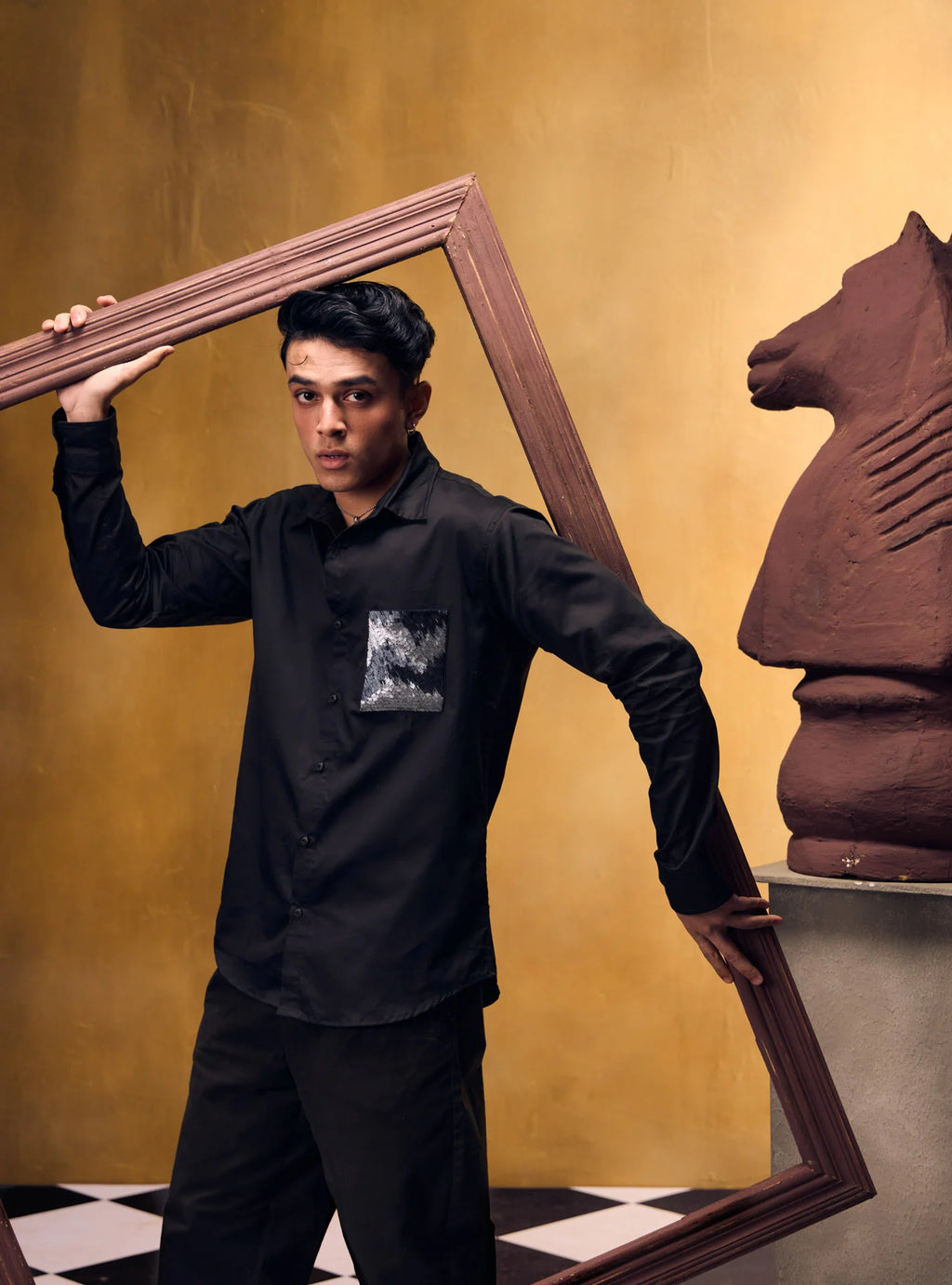Metallic Edge Shirt - vanshika&sakshi