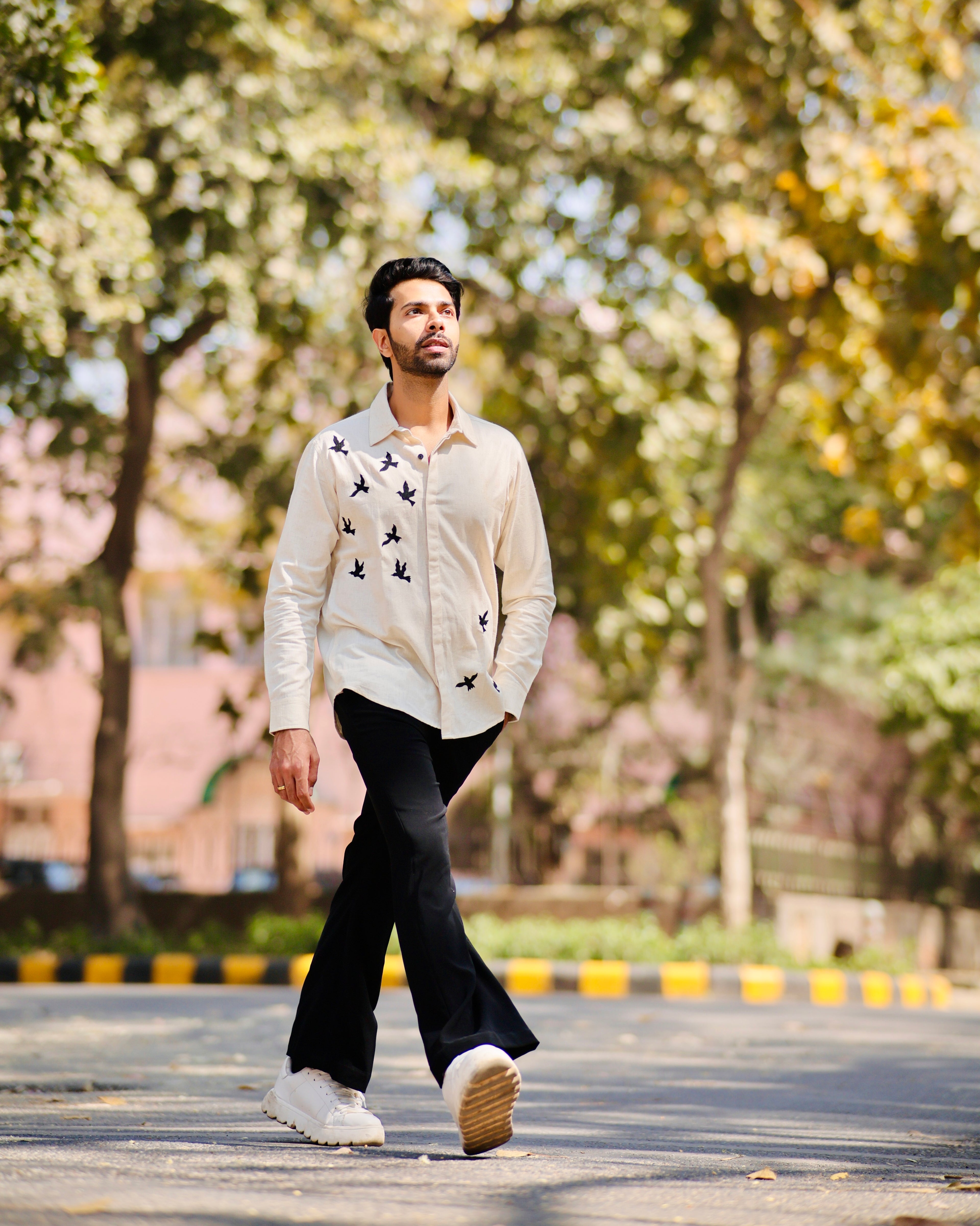 Mayank Sachdeva In our Noir Wing Shirt - vanshika&sakshi