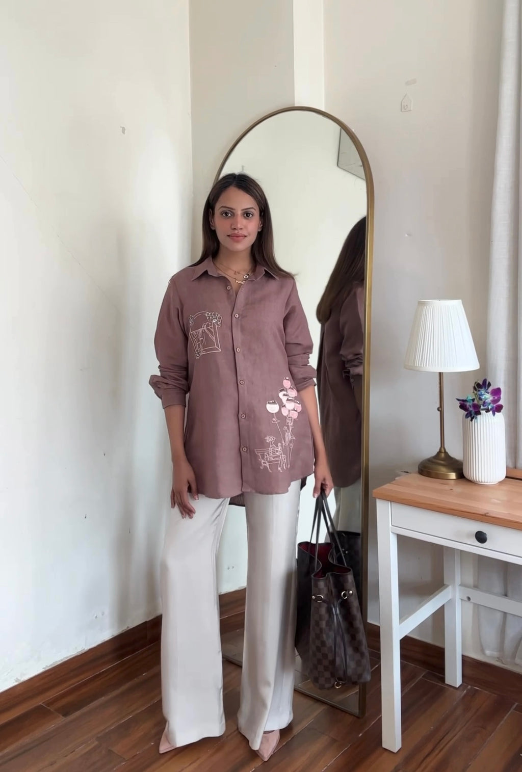 Tanvi Vij in Our Sangria Style Shirt - vanshika&sakshi