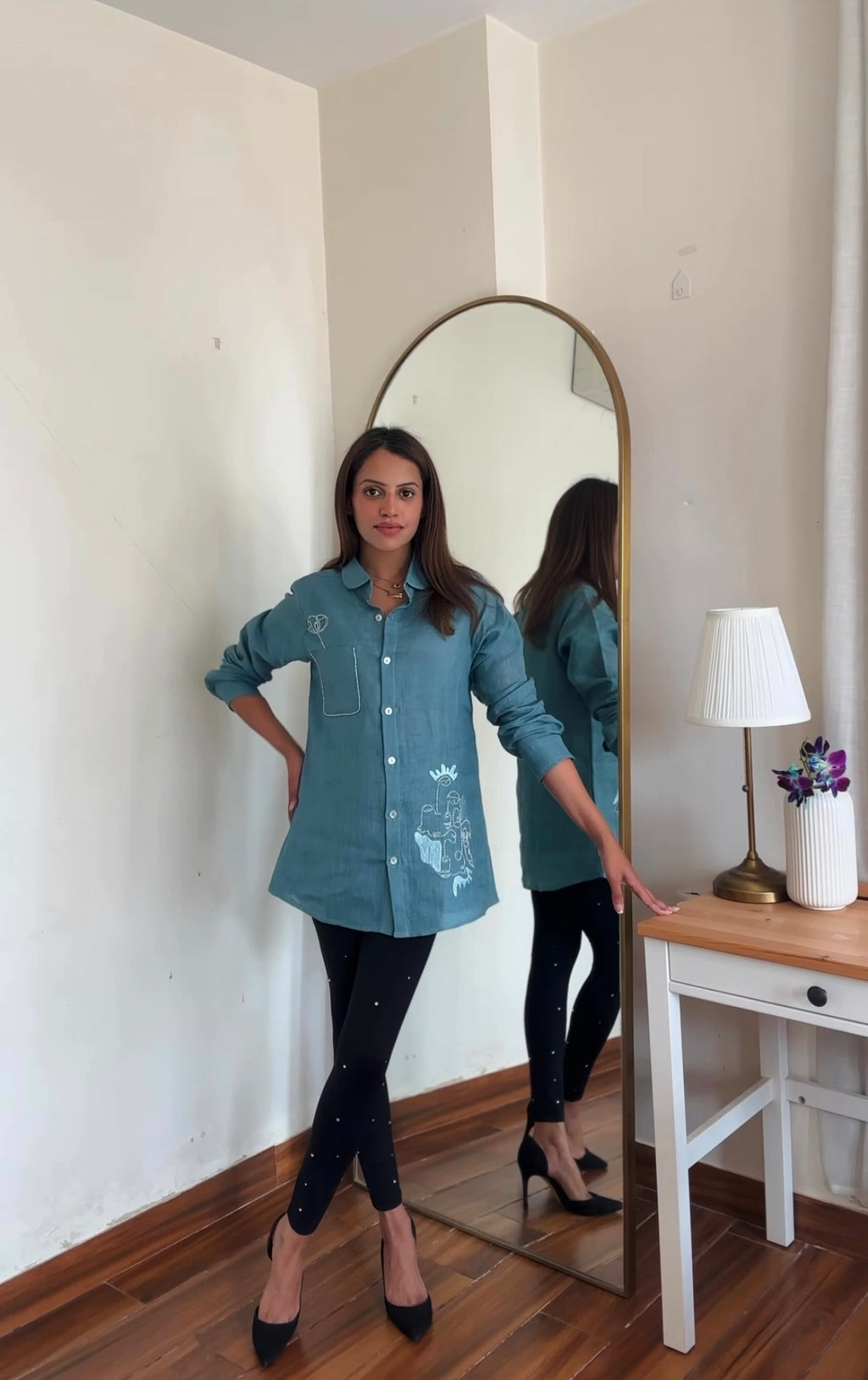 Tanvi Vij in Our Moody Persona Shirt - vanshika&sakshi