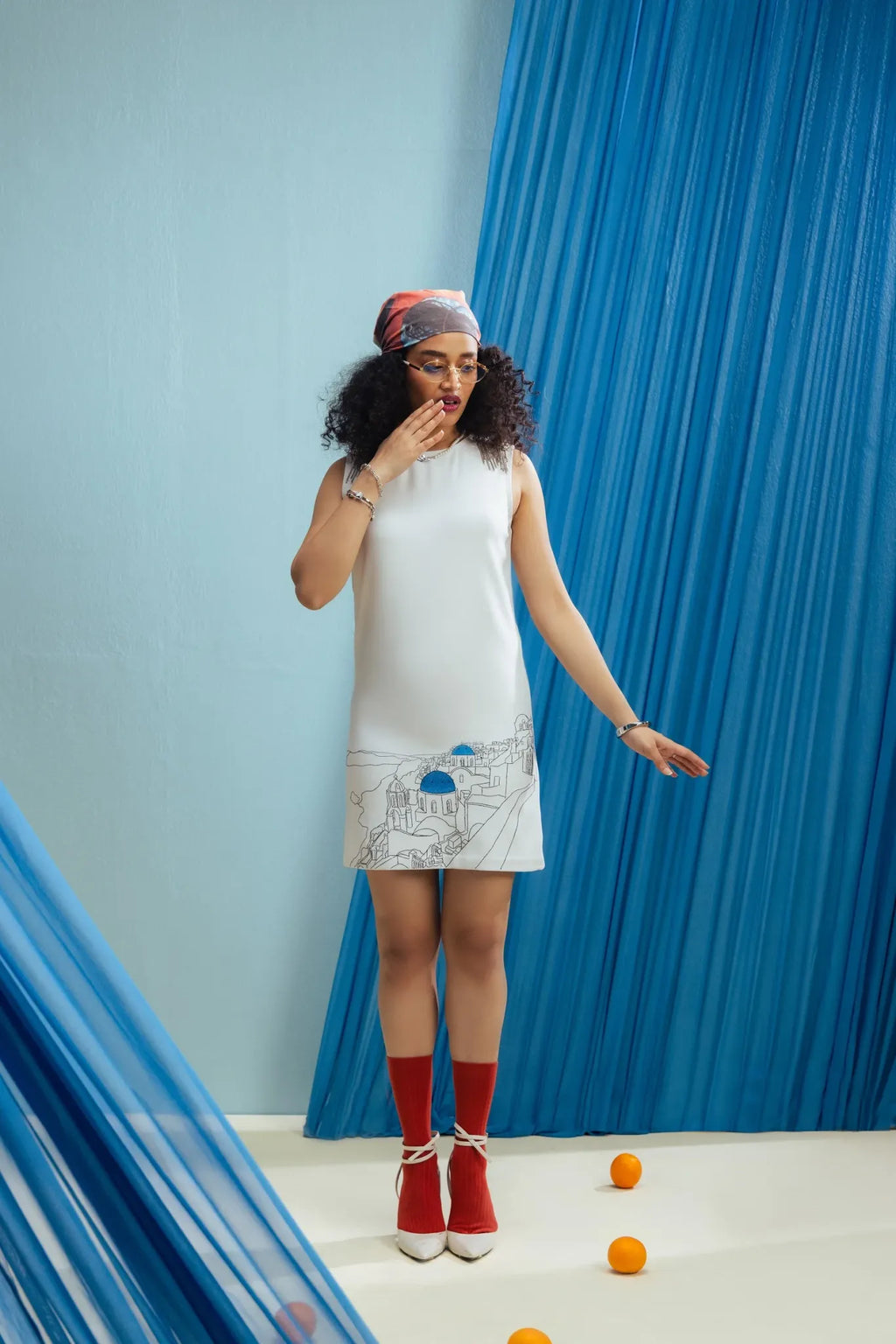 Santorini Escape Dress - vanshika&sakshi