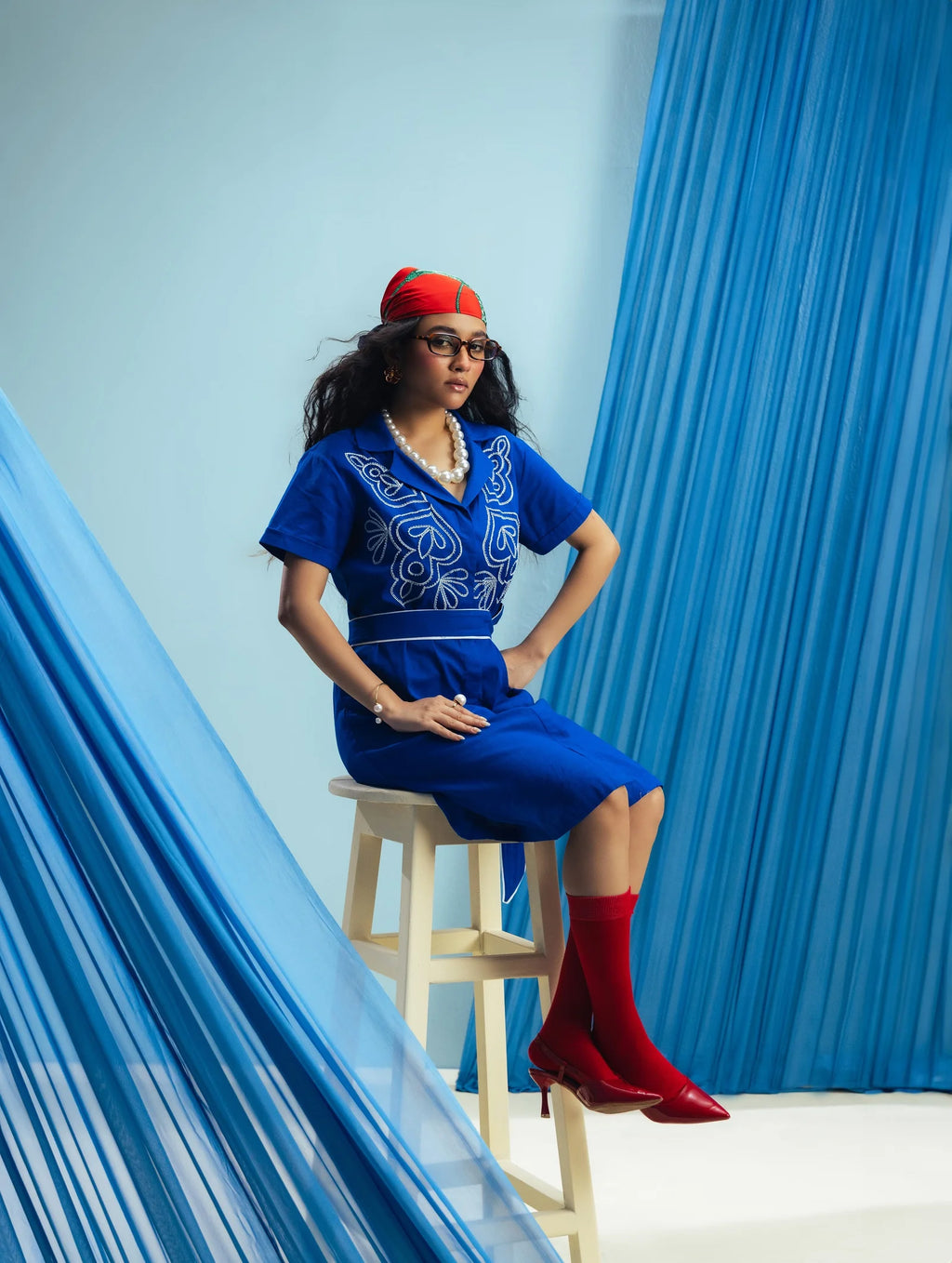 Blue Breeze Dress - vanshika&sakshi