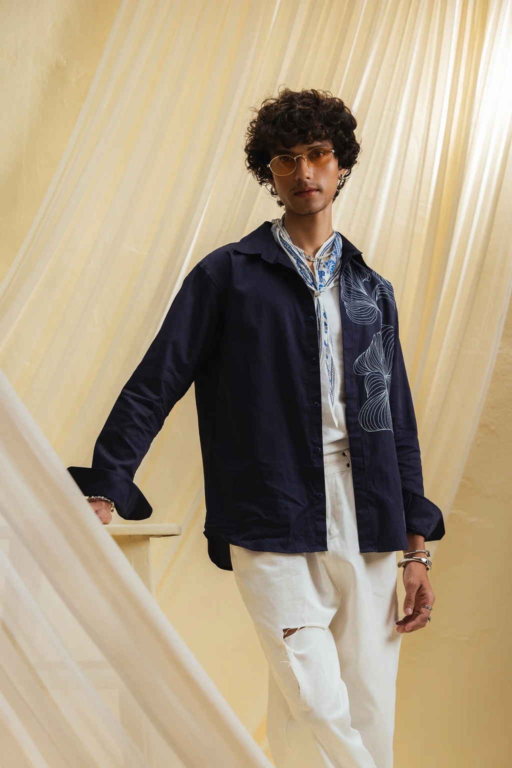 Floral Cascade Shirt - vanshika&sakshi