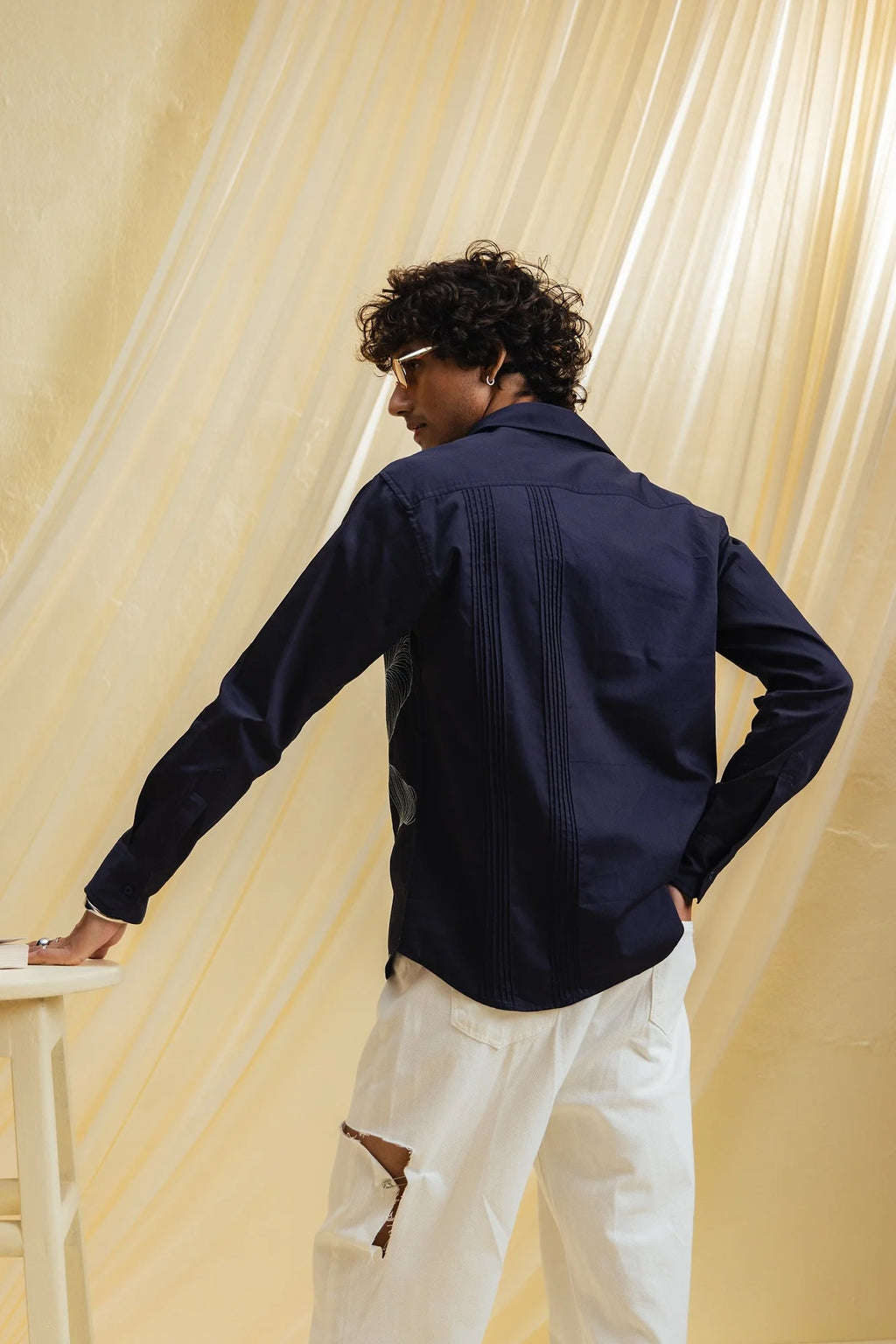 Mayank Sachdeva In Our Floral Cascade Shirt - vanshika&sakshi