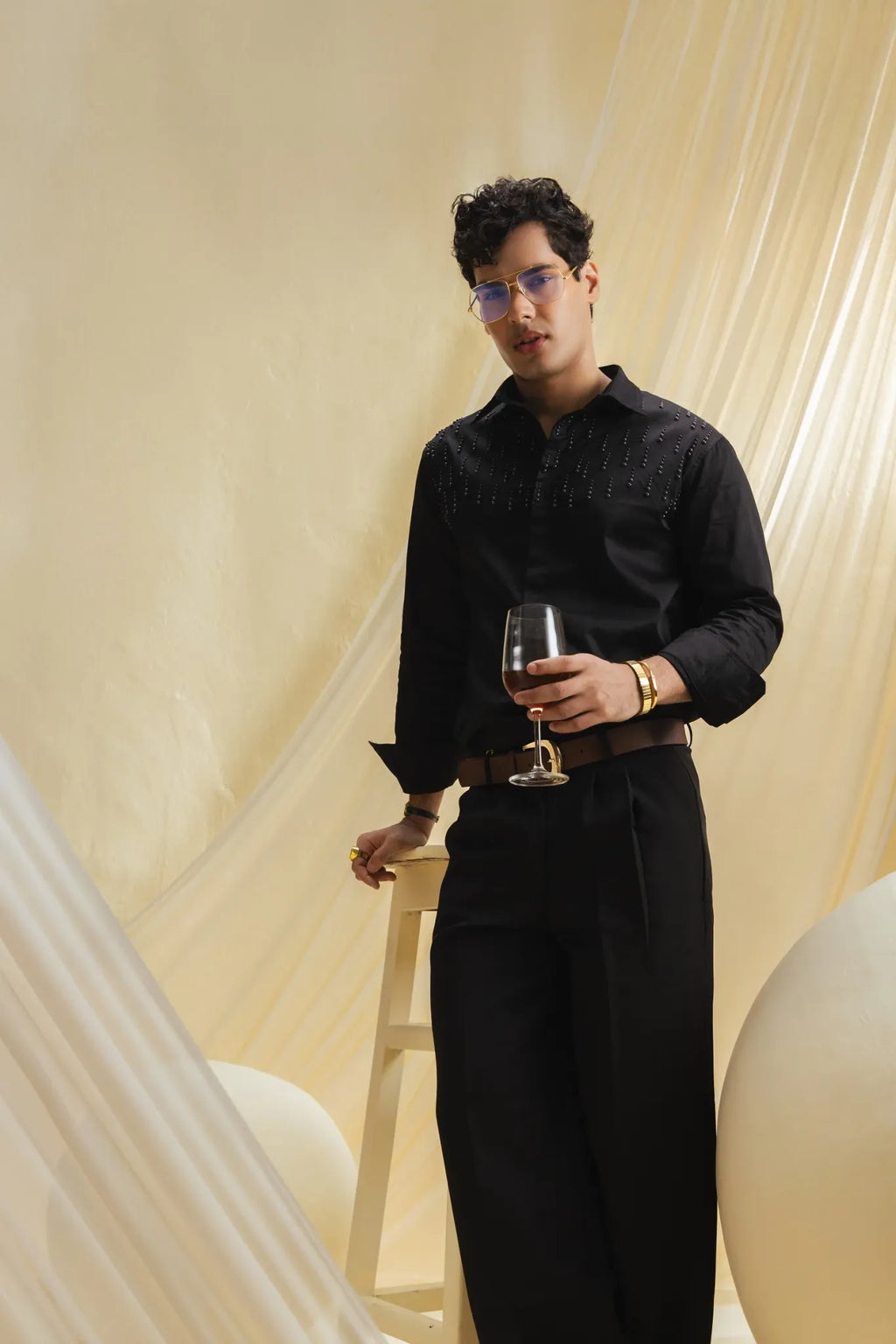 Shivam Kaul In our Celestial Comet Shirt - vanshika&sakshi