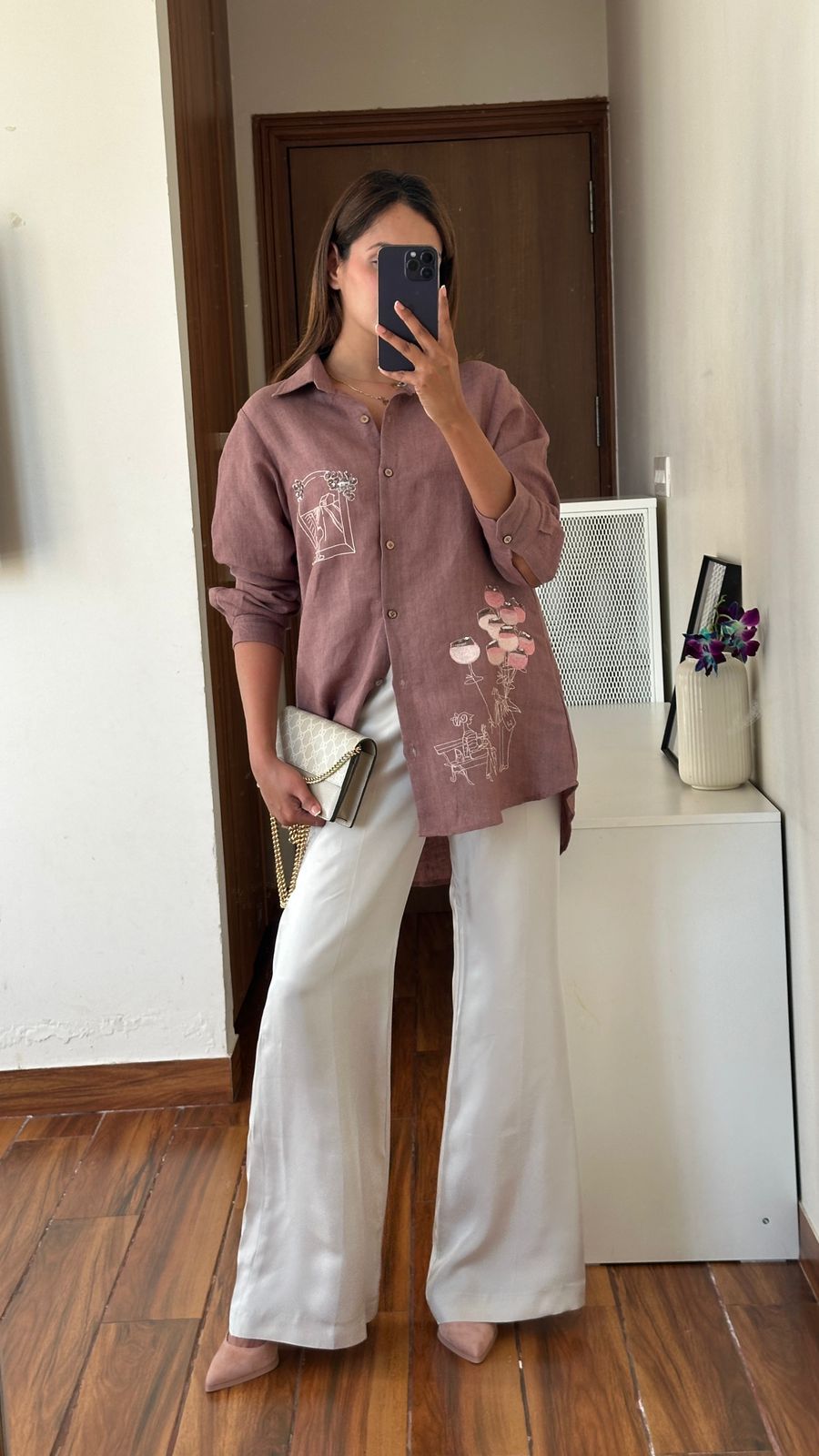 Tanvi Vij in Our Sangria Style Shirt - vanshika&sakshi
