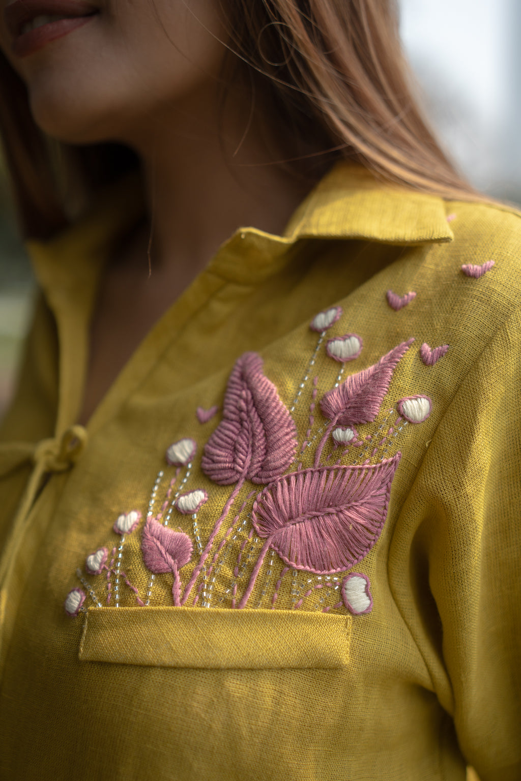 Spring Pocket Knotted Shirt - vanshika&sakshi