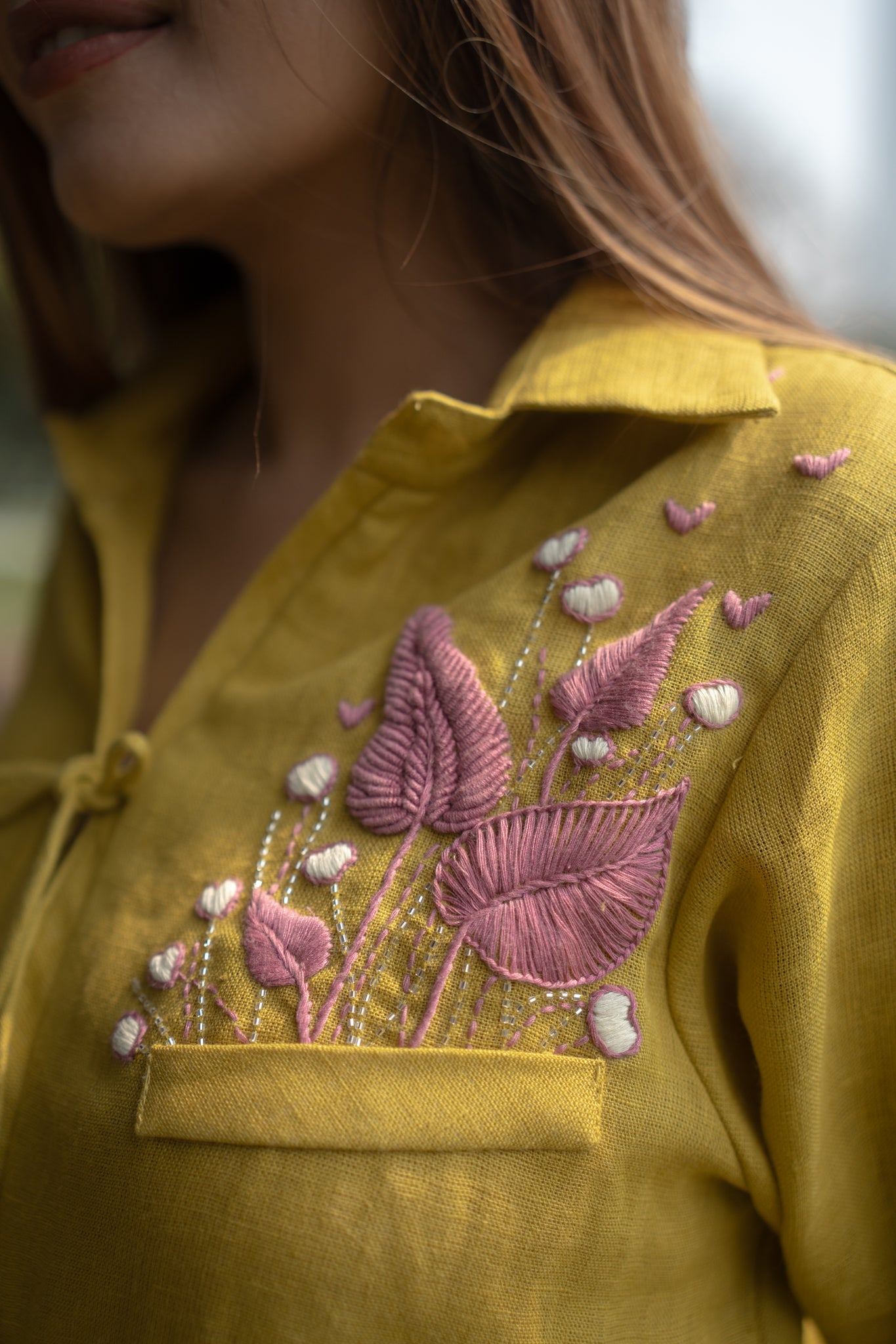 Spring Pocket Knotted Shirt - vanshika&sakshi