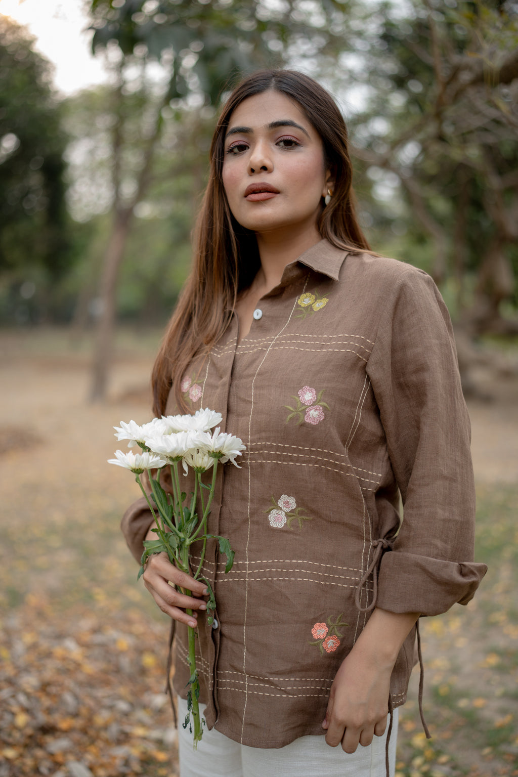 Petal Grid shirt - vanshika&sakshi