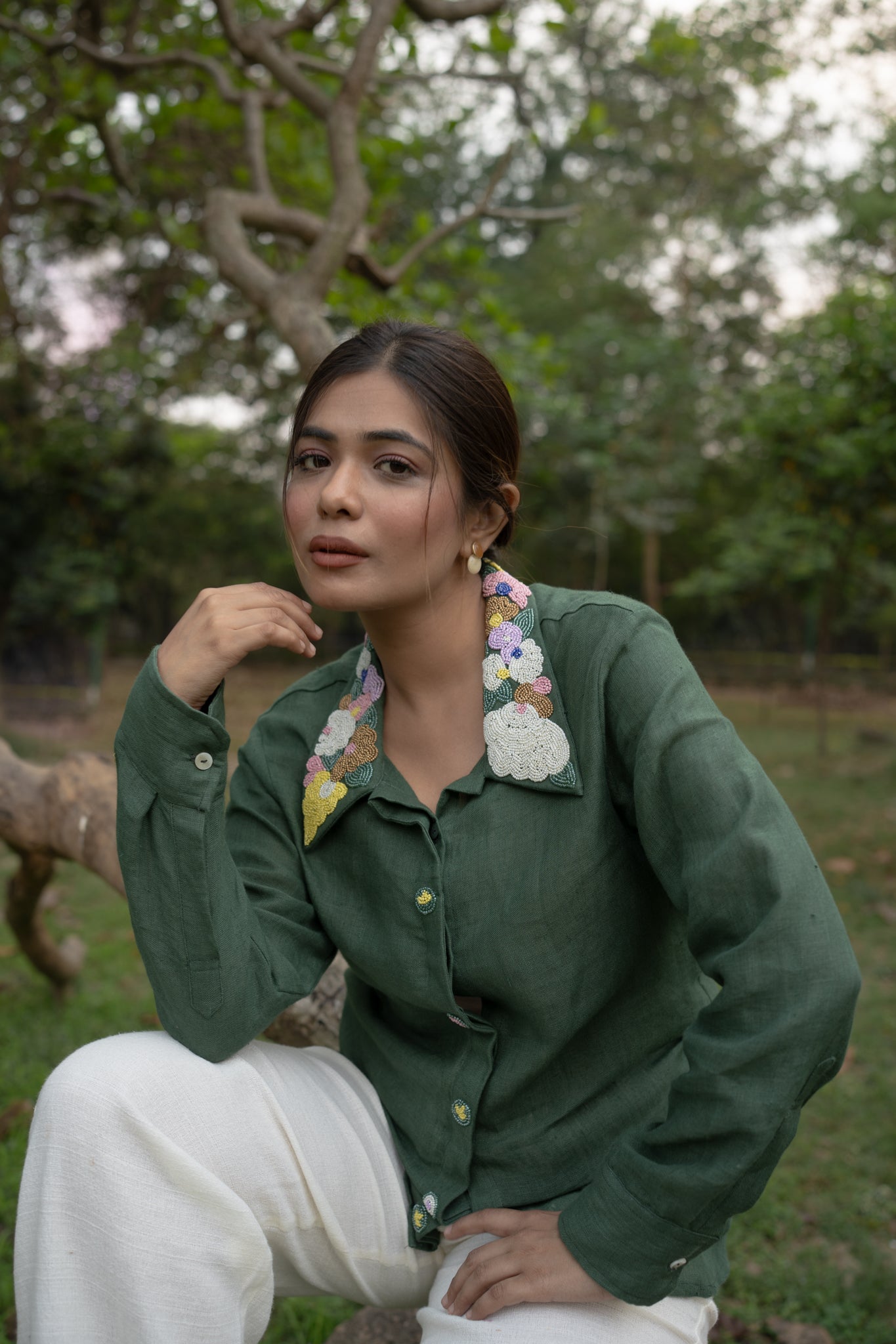 Garden Collar Shirt - vanshika&sakshi