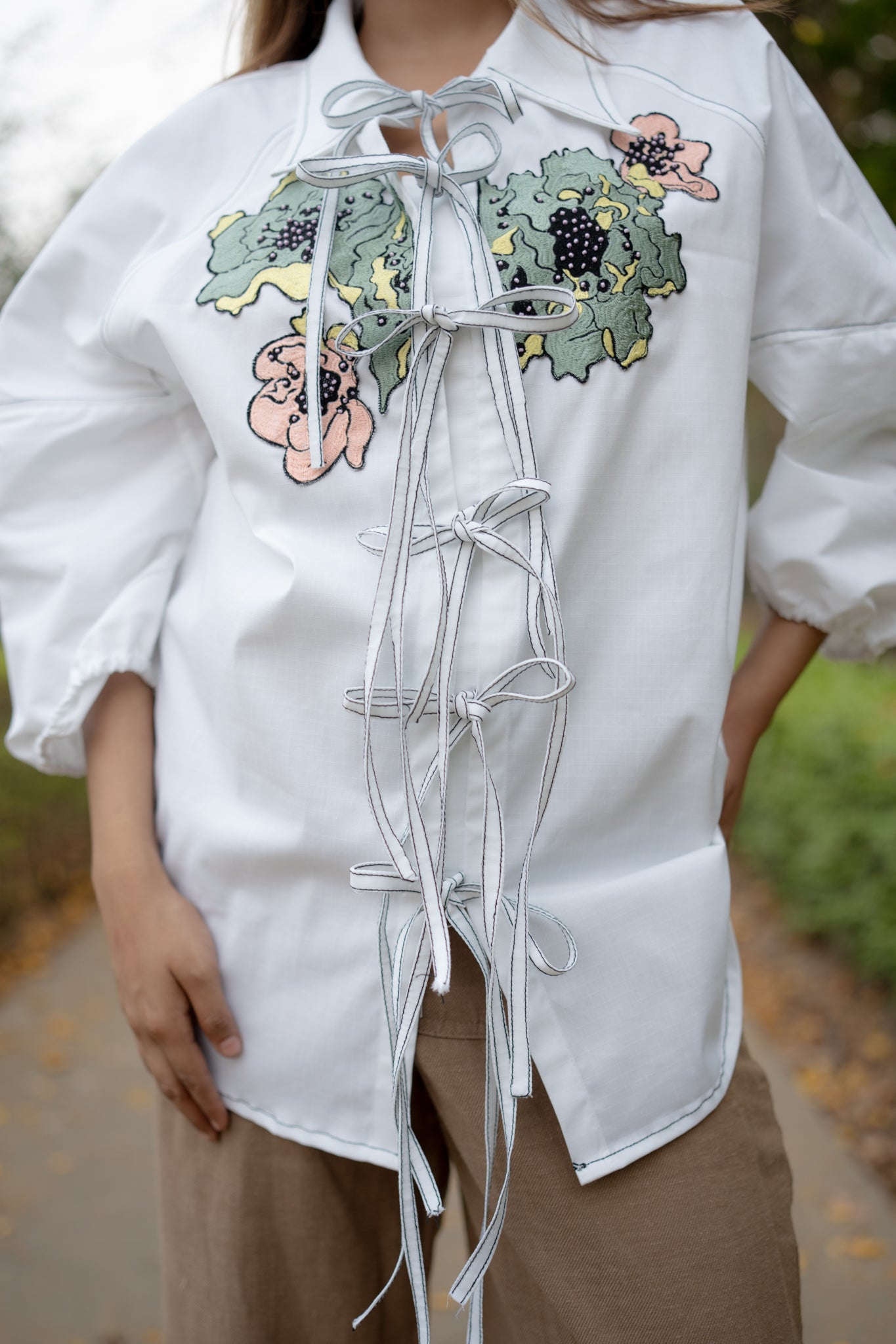 Knotted Floral Shirt - vanshika&sakshi