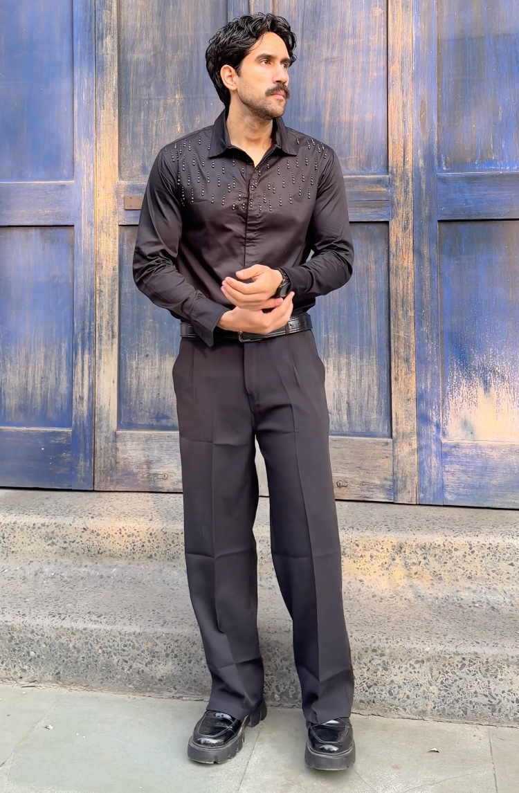Shivam Kaul In our Celestial Comet Shirt - vanshika&sakshi