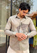Shivam Kaul In Our Silver Soar Shirt - vanshika&sakshi
