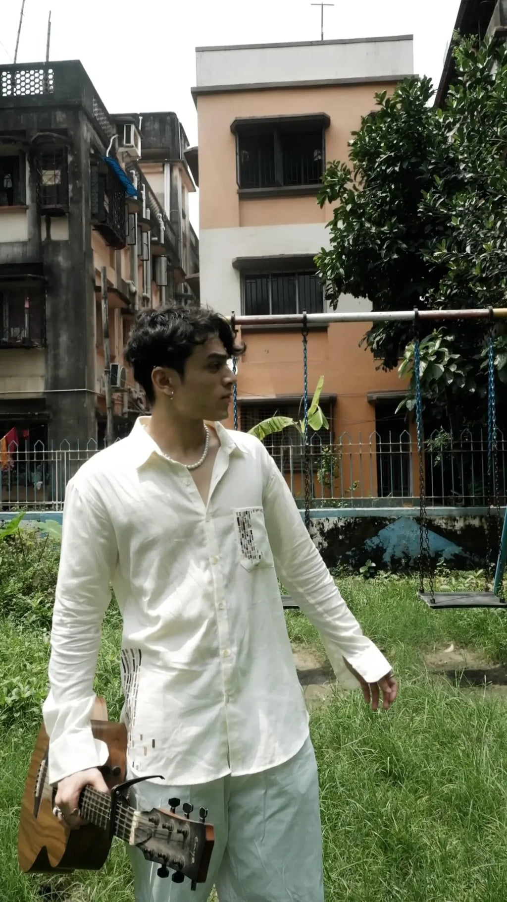 Modern Outlook Shirt (Off-White) - vanshika&sakshi