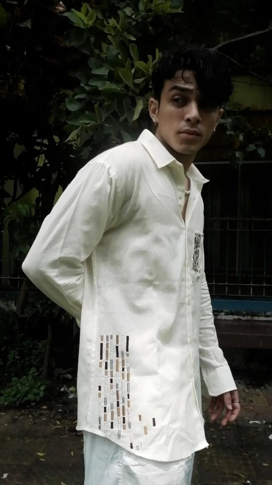 Modern Outlook Shirt (Off-White) - vanshika&sakshi