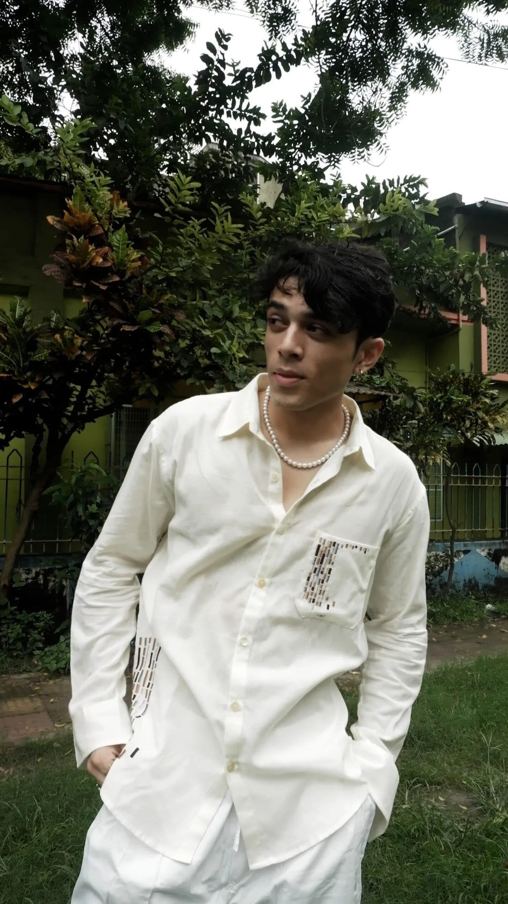 Modern Outlook Shirt (Off-White) - vanshika&sakshi